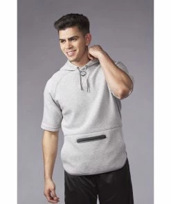 Evoshield Men’s Pro Team Short Sleeve Hoodie – Grey -Bats Elegant Shop products wb6001601 3 1